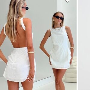 Princess Polly White Backless Dress